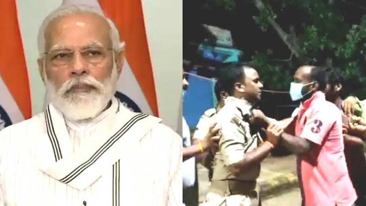 पीएम मोदी के संसदीय क्षेत्र में ही भाजपा नेता ने पुलिसकर्मियों को पीटा, मास्क न लगाने के चलते पुलिस ने रोका था रास्ता