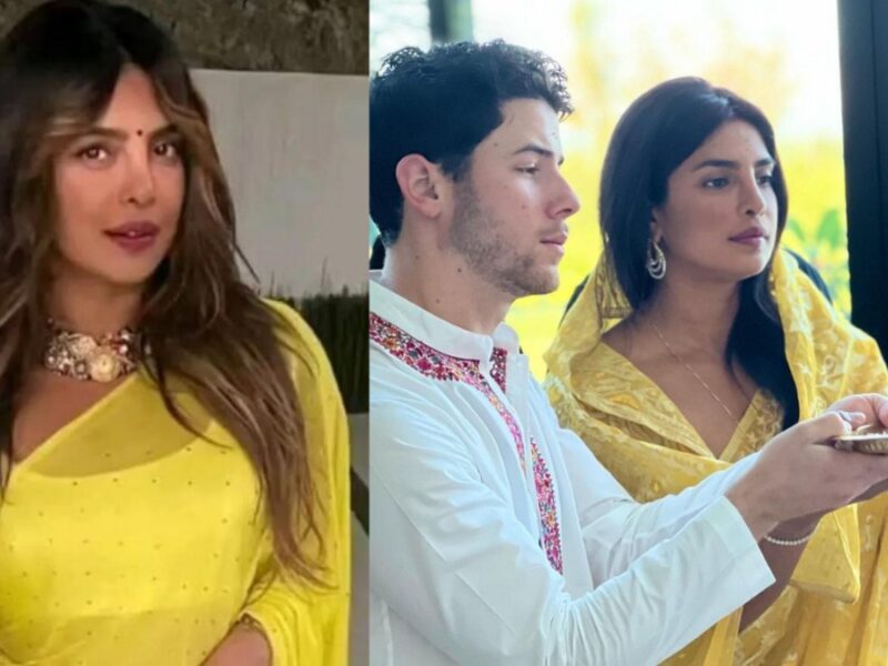 करवा चौथ से पहले देसी लुक में Priyanka Chopra ने लगाई आग, पीली साड़ी में दिखाया अपने हुस्न का जलवा