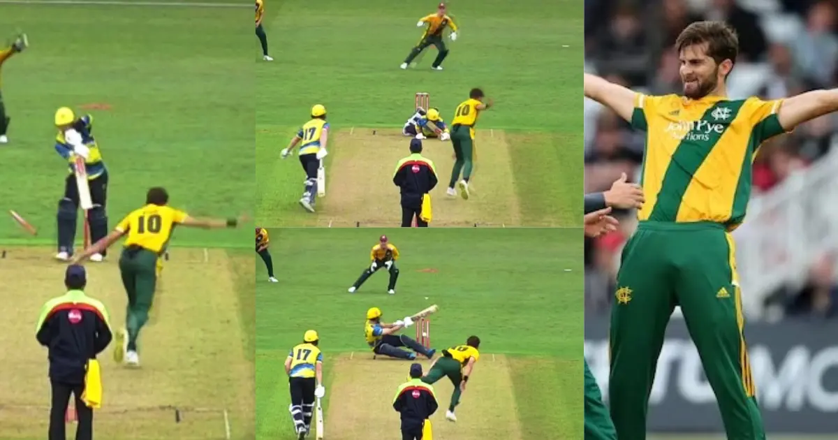 Pakistani Bowler Shaheen Afridi Created Havoc In T20 Blast Dismissed Half Of The Team In A Single Over