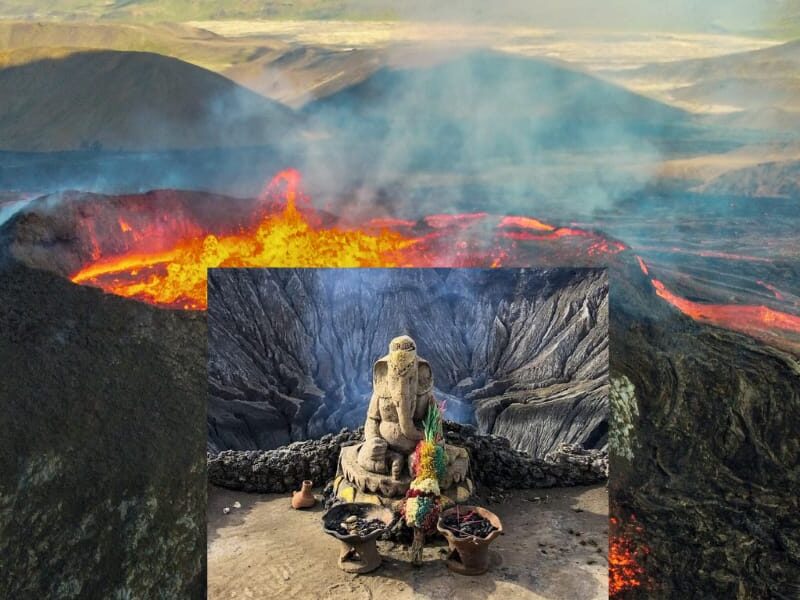 The Largest Country Of Muslims, Where Lord Ganesha Is Sitting Holding Boiling Lava