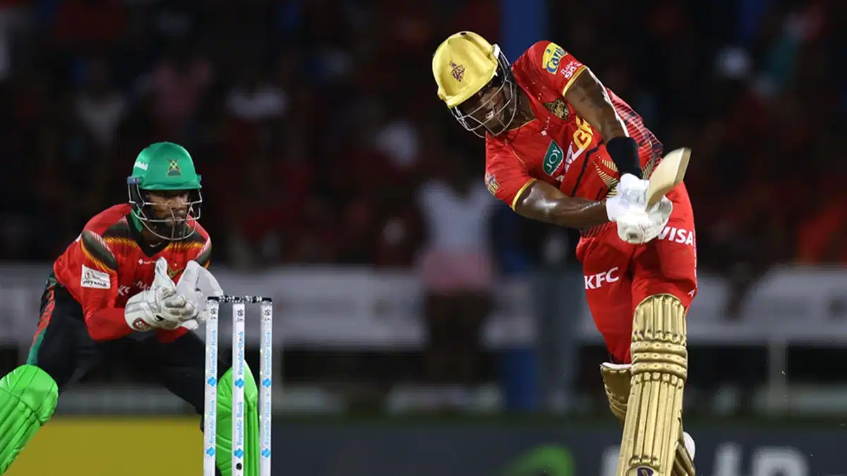 Video : Cpl 2024 में इस खिलाड़ी ने लगाया 124 मीटर का मोनस्टर छक्का, गेंदबाज का चकराया सिर 2 Cpl 2024